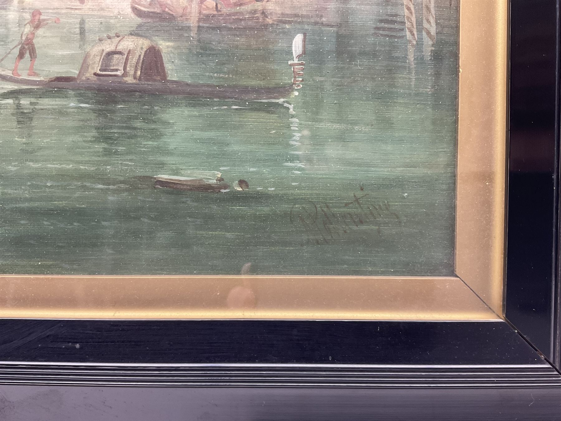 Alfred Pollentine (British 1836-1890): 'The Grand Canal' and 'Santa Maria della Salute' Venice, pair oils on canvas signed, titled verso 40cm x 60cm (2)