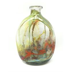 Sam Herman (Mexican b. 1936): art glass vase of slightly irregular ovoid form, signed and dated 1969, H23cm 