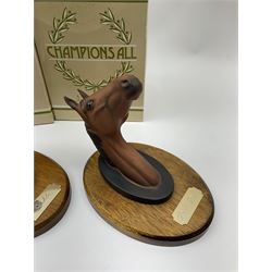 Beswick horse and 'Champions All' Horse Wall Plaques, Arkle and Red Rum