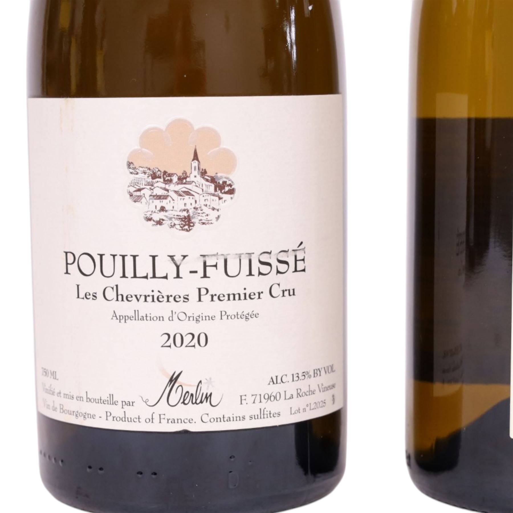 Jean Vincent 2023 Pouilly Fume, 750ml 13% vol and Pouilly Fusse 2020 Merlin 750ml 13.5% vol 