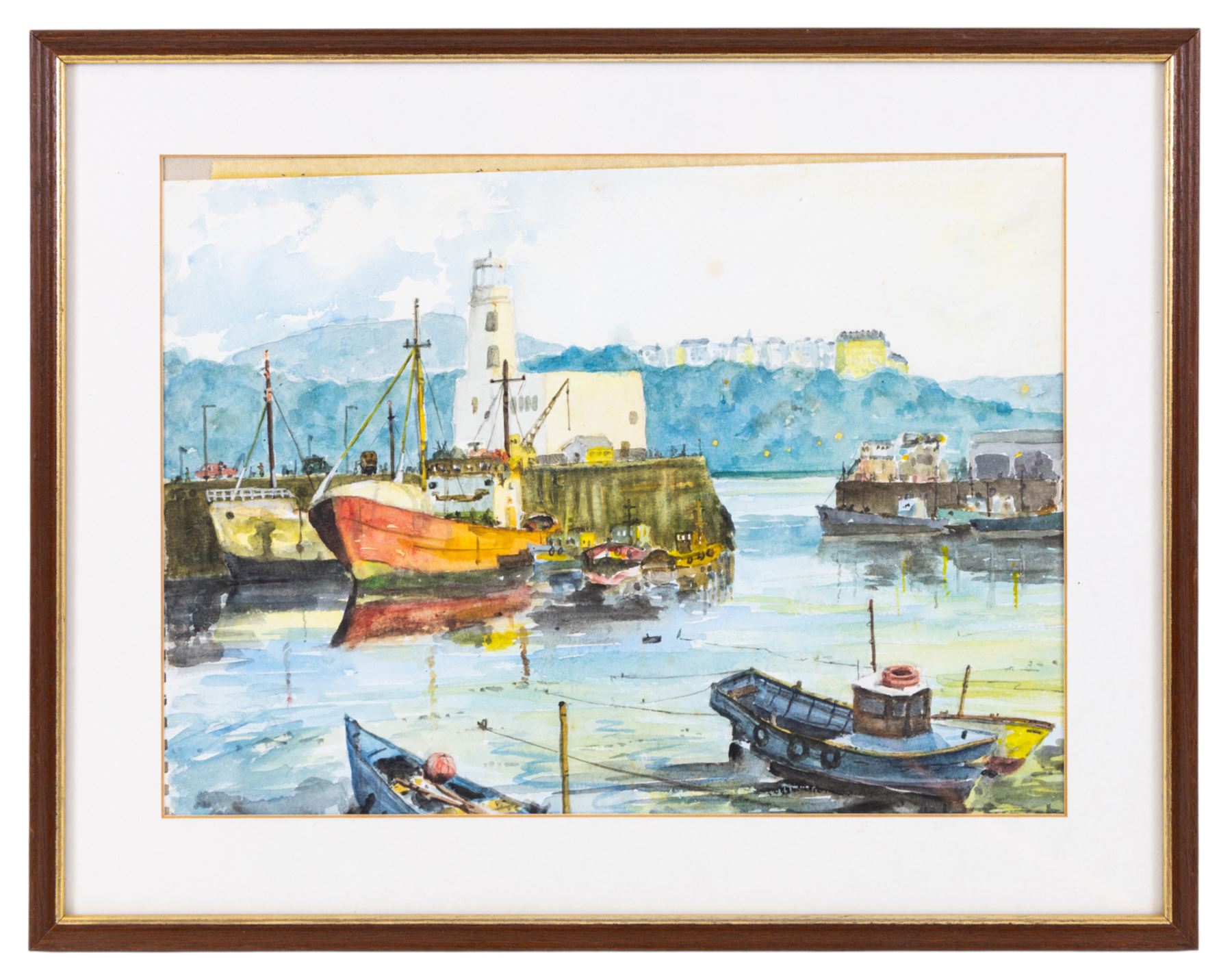 Dave Smart (British 20th Century): 'Sunset Harbour' and 'November Harbour', two watercolours signed and titled max 27cm x 36cm (2)