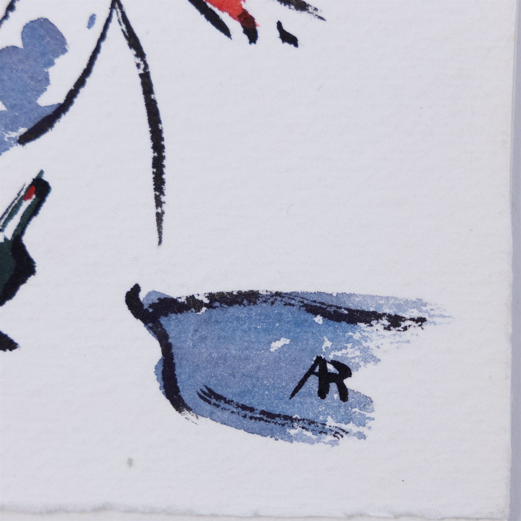 Angus Bernard Rands (British 1922-1985): Winter Scenes, set of four watercolours signed with initials, one dated 1972, max 15cm x 21cm; together with a collection of memorabilia, including a letter and various Christmas cards (unframed)