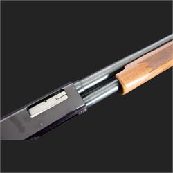 Mossberg New Haven 12 bore pump action shotgun, adjustable choke serial no H448714 
SHOTGUN CERTIFICATE REQUIRED