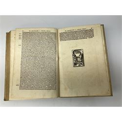 Zacha Riae Episcopi Chrysopolita Ni, Uiri Suo Tempore Celeberrimi, In Unu Ex Quatuor Fiue De Concordia Evangelistarum, Libri Quatuor, Iam Nunc Primu Typis Excusi .... 1535 Eucharius Ceruicornus Excudebat. Title page with border of engraved figures. Later full vellum binding.