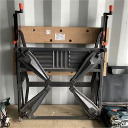 Black&Decker Workmate 750 with belt sander, Worx electric screwdriver with corded jigsaw - THIS LOT IS TO BE COLLECTED BY APPOINTMENT FROM DUGGLEBY STORAGE, GREAT HILL, EASTFIELD, SCARBOROUGH, YO11 3TX