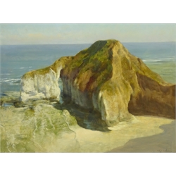  Walter Goodin (British 1907-1992): High Stacks Flamborough, oil on board signed 47cm x 62cm  DDS - Artist's resale rights may apply to this lot    