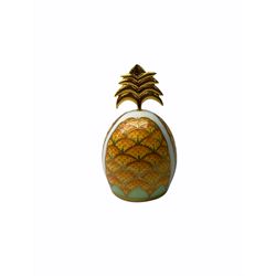 Three Royal Worcester candle snuffers, in the form of a pear, a pineapple and a champagne bottle from the Millennium Collection, the tallest H12cm all with printed mark.  