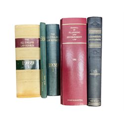 Large collection of law books, to include The All England Law Reports, Journal of Planning and Environment Law, Chambers Encyclopaedia, etc, in sixteen boxes 