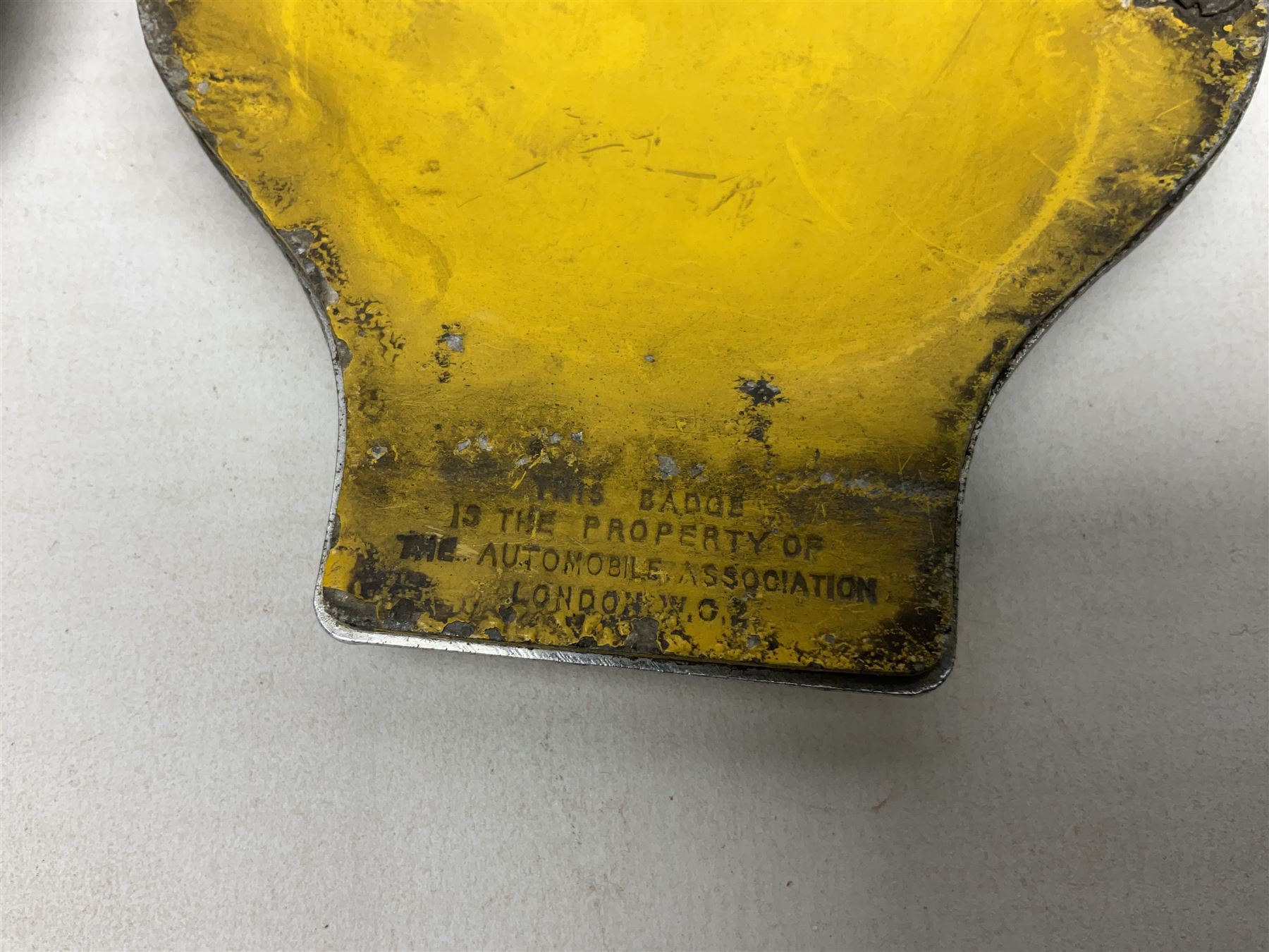 Gold plated leaping Jaguar car mascot, no.7'24265'3WB L12.5cm; three AA car badges and Veteran Motorists car badge; and quantity of 1950s fuel and general ration books