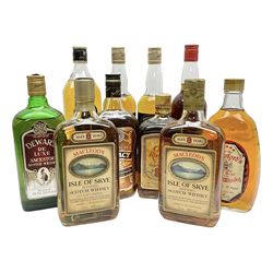 Ten bottles of blended Scotch whisky, including Macleod's Isle of Skye, Dalmeny De Luxe, Arden House, etc, various contents and proofs (10)