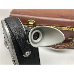 Paillard Bolex H8 RX cine camera body, serial no.195008, with 'Kern Paillard Vario Switar 36EE 1:1,9 f=8/36mm H8 RX' lens, serial no. 955497, in fitted leather carrying case  