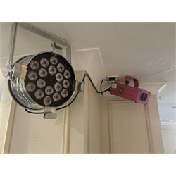 Disco Equipment - Denon DN-1800F, CDM8.4 mixing decks, Adastra power amplifier USA370, Crown LPS 800 amplifier, two EV 300 watt SX200 speakers, four Lanta disco lights, two Polaris lights, Skytec laser light, two APart 6W speakers- LOT SUBJECT TO VAT ON THE HAMMER PRICE - To be collected by appointment from The Ambassador Hotel, 36-38 Esplanade, Scarborough YO11 2AY. ALL GOODS MUST BE REMOVED BY WEDNESDAY 15TH JUNE.