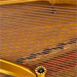 Steinway & Son, New York & Hamburg- Model B, overstrung Drawing Room Grand Piano in a rosewood case, Serial No 87297 (1896/7), with 85 ivory covered and ebony keys A0-A7(7 octaves) with an adjustable fretted music desk, brass fittings and pedals, Steinway “Fireplug” straight columnar and fluted legs with roller castors and conforming lyre, duplex stringing with agraffs, bass strings copper wound with a steel core, steel tuning pins, original Steinway action, hammers, keys, felts, and dampers, with una-corda, sostenuto and sustain pedals, Overstrung iron frame detailing numerous Steinway patents, awards, and features. Tuned to Concert pitch (A=440). 
With an adjustable single stool. 

This item has been registered for sale under Section 10 of the APHA Ivory Act HLB1KY67