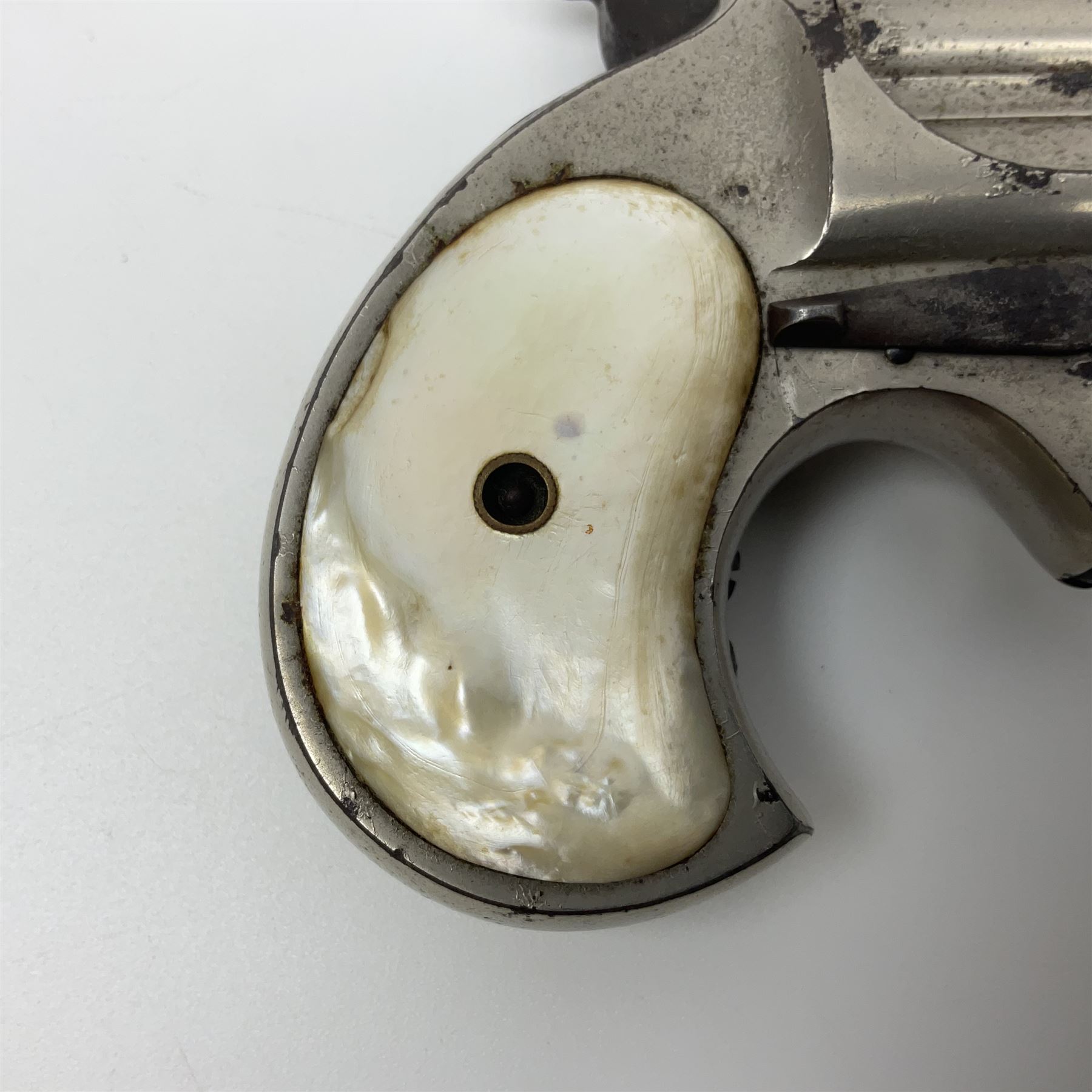 Remington .41 rim-fire over-and-under double barrel Derringer pistol, with 7.5cm(3