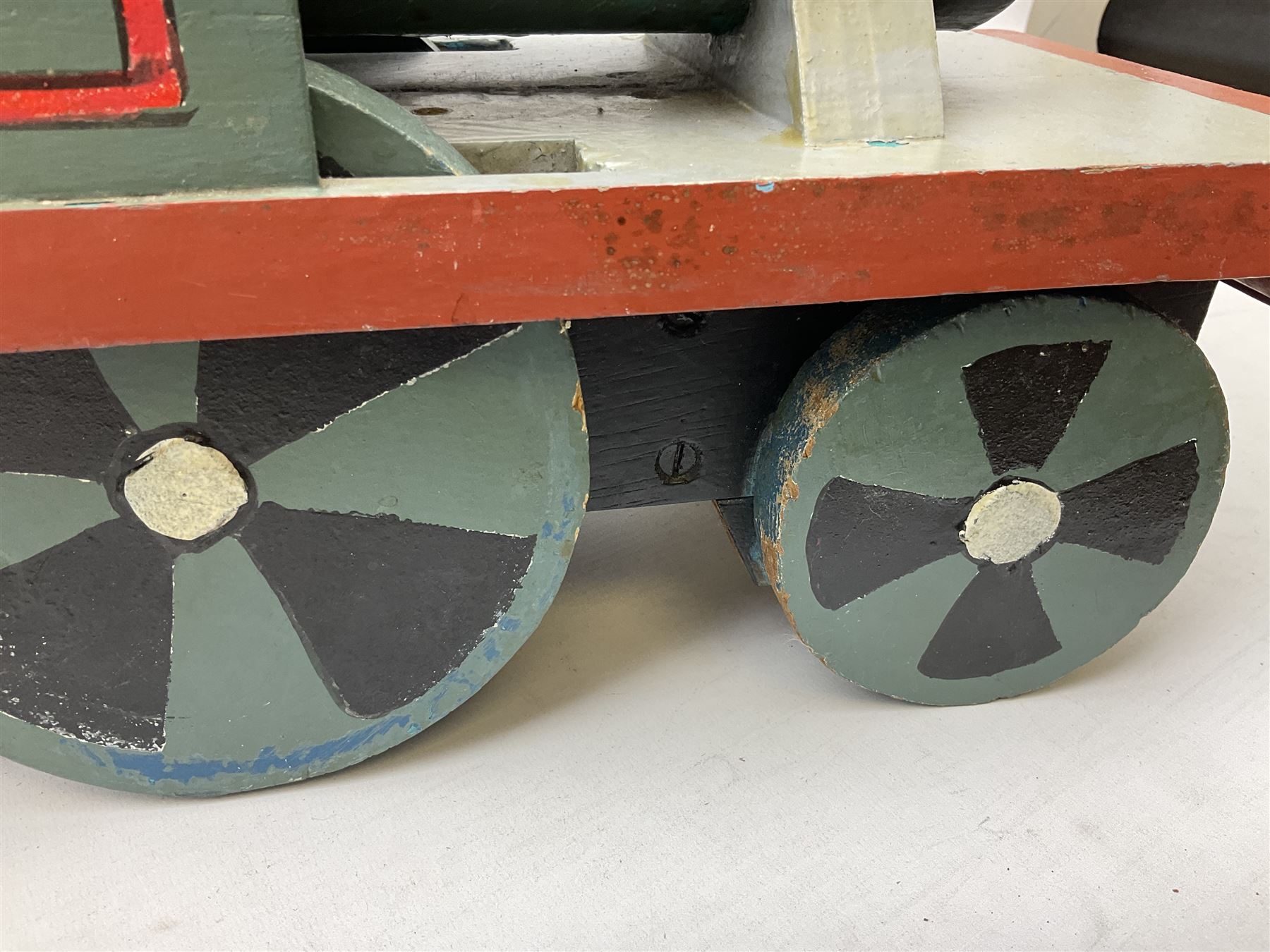 Large scratch-built wooden model of Thomas the Tank Engine L82cm