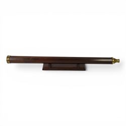 Late 18th century decagonal mahogany telescope, with brass eyepiece and cap, both with bra...