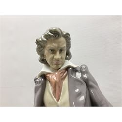 Lladro figure, Beethoven, limited edition 246/3000, Sculpted by Salvador Furio, no 5339, with original box year issued 1985, year retired 1993, H34cm