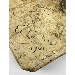 After Edouard Lanteri (1848-1917), a plaster cast anatomical male figure, signed to base E Lanteri 1901, H85.5cm