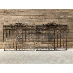 Pair of wrought iron garden gates