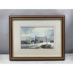 Don Micklethwaite (British 1936-): 'Inner Harbour - Scarborough' 'Cayton Bay' and 'Blenheim', two watercolours and one pen and ink sketch signed, all with titles verso max 21cm x 30cm (3)