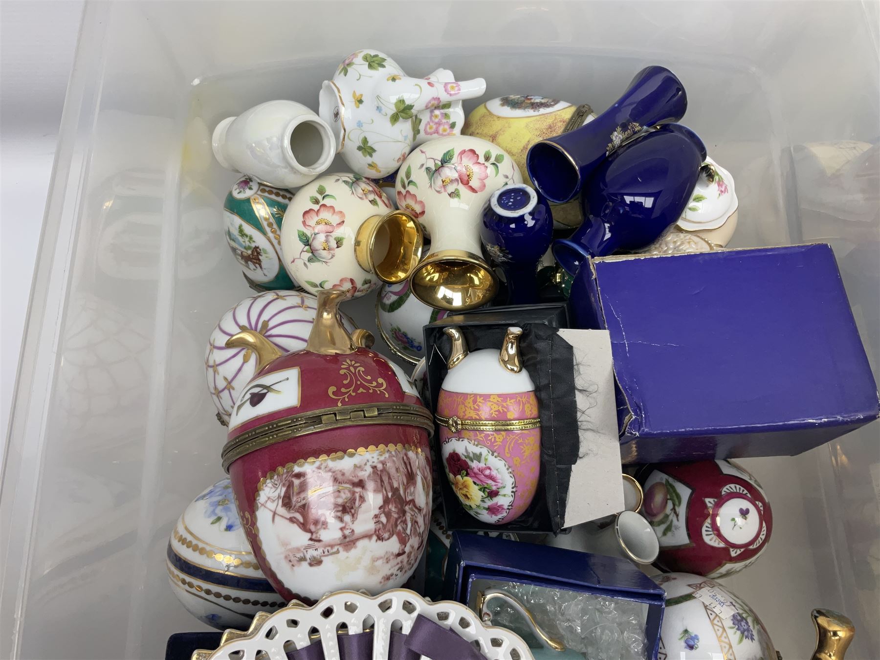 Large collection of ceramics, to include Regal ceramics eggs, Grafton tea trio, Lurpak toast rack, butter dish and egg cups, etc in three boxes 