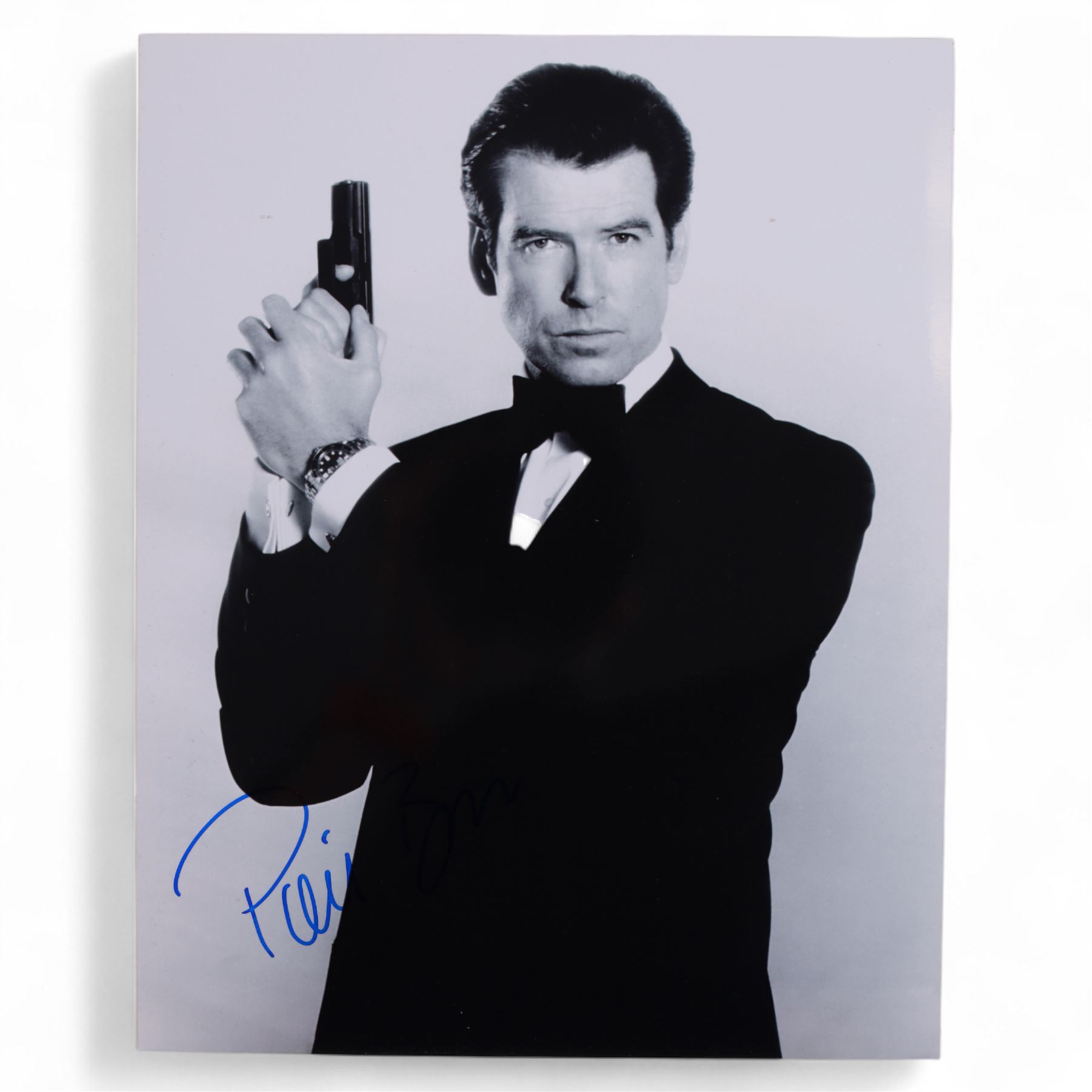 Collection of James Bond related signed film stills and promotional photographs, including Sean Connery and Pierce Brosnan promotional shots, Desmond Llewelyn, Octopussy poster, John Glenn, Blanche Ravalel, Geoffrey Holder and Julian Glover, all with certificates of authenticity