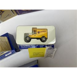 Corgi - four Weetabix promotional models; three Cadburys promotional models; United Dairies limited edition two-vehicle set; AEC limited edition two-vehicle bus set; and five other Corgi die-cast models/figures; all boxed (14)