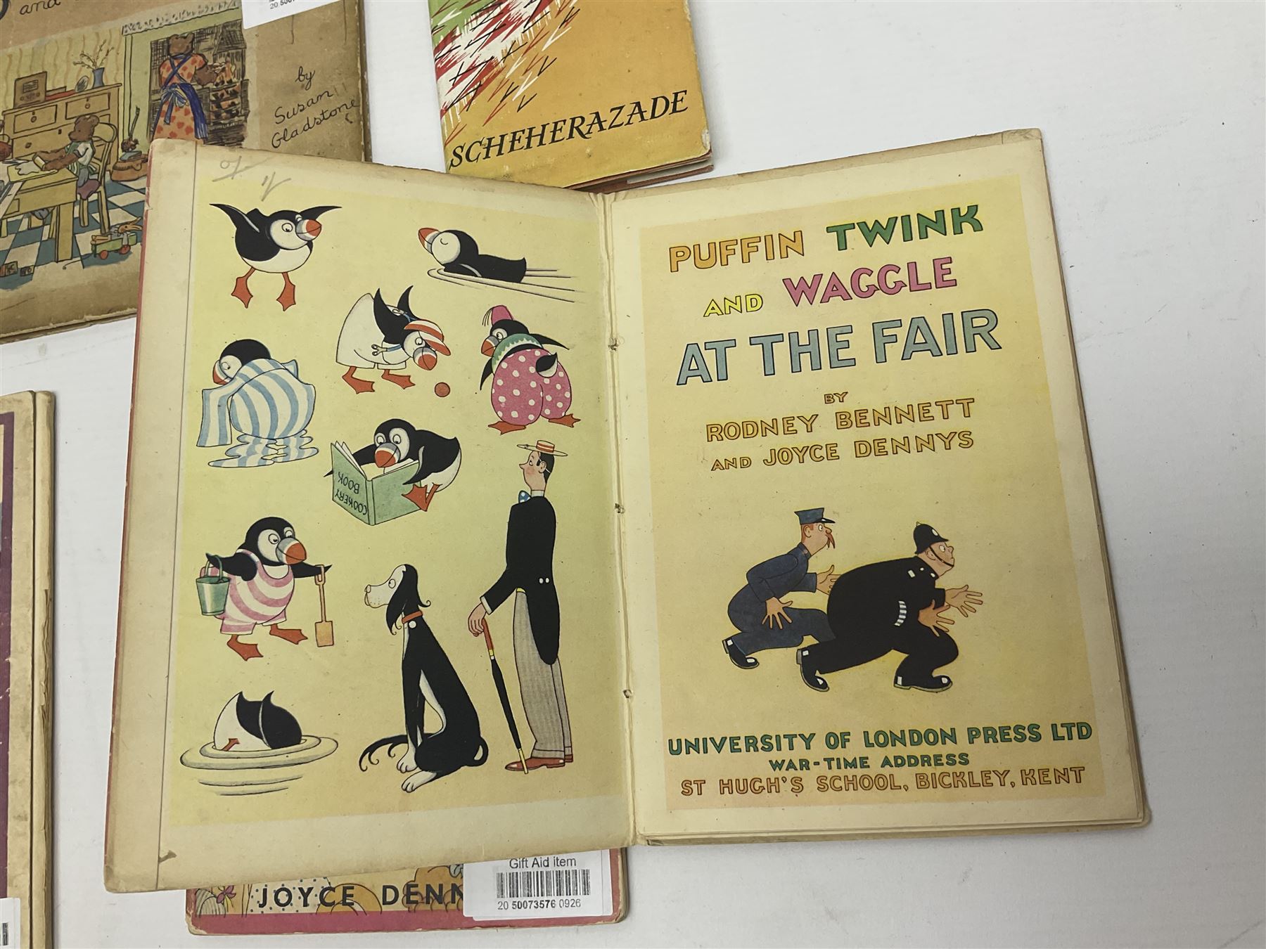 Joyce Dennys, Puffin Twink & Waggle 'at the seaside', 'at the fair' and 'at home', together with Susan Gladstone 'Bruno and His Friend Chimp' and L'Oiseau de Feu (Firebird) 'Scheherazade'