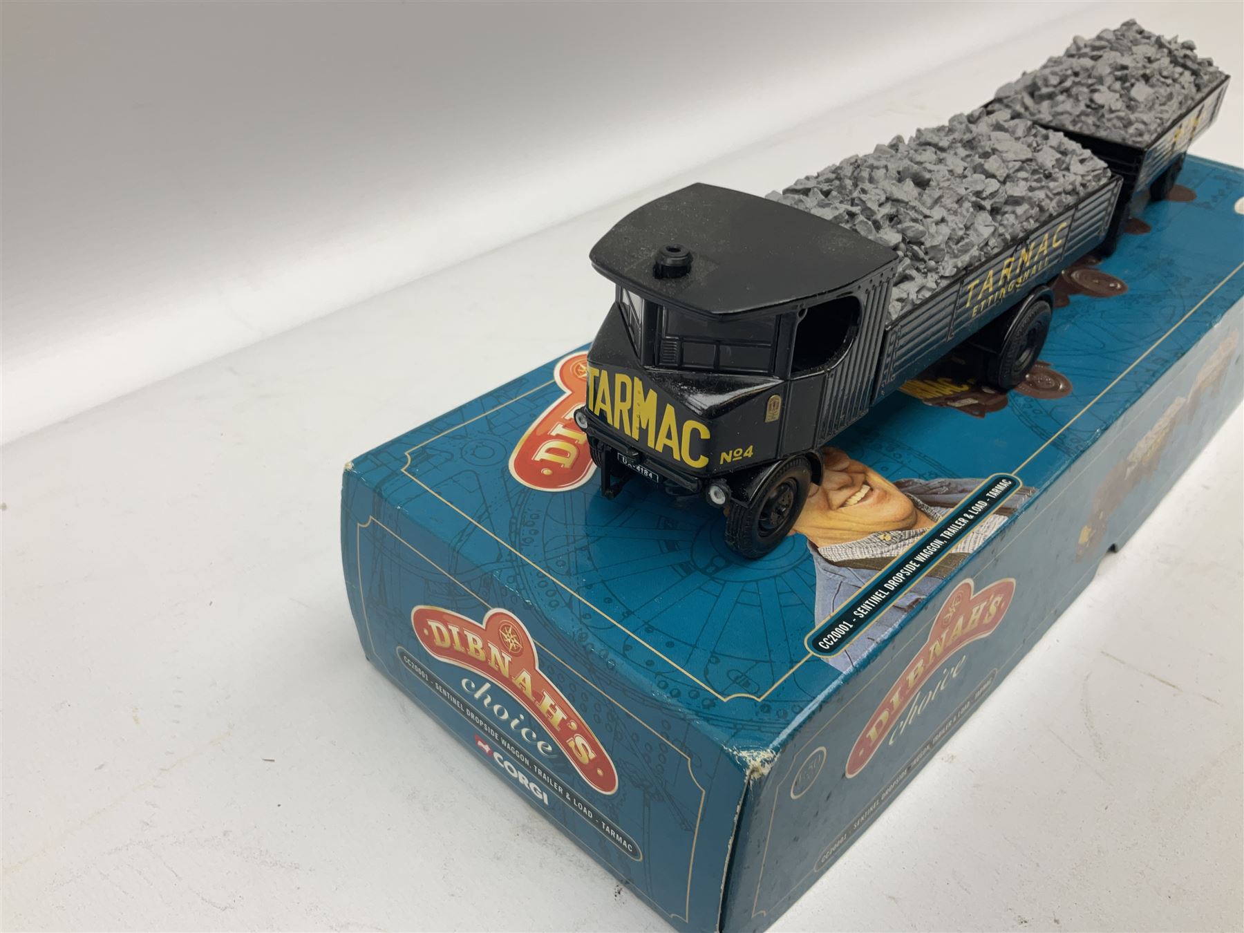Five boxed Corgi die-cast models comprising ‘Dibnah’s Choice’ Sentinel Dropside wagon and Fowler B6 Crane Engine and Trailer, Albion Caledonian lorry, Texaco tanker and Wall’s AEC trailer
