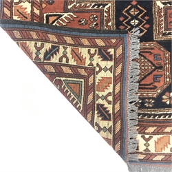 Turkish style beige ground rug, repeating border, 145cm x 104cm
