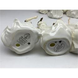 Large collection of Royal Doulton figures, including Ninette HN4717, Sara HN4720, Georgia HN5188, Joy HN3875 etc 