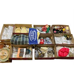 Collectables including breweriana, horse brasses, ceramics etc in eleven boxes  