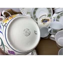 Poole vase decorated with flowers, no 877, Copeland Spode Dauphine pattern coffee service for six, and floral Richmond teawares