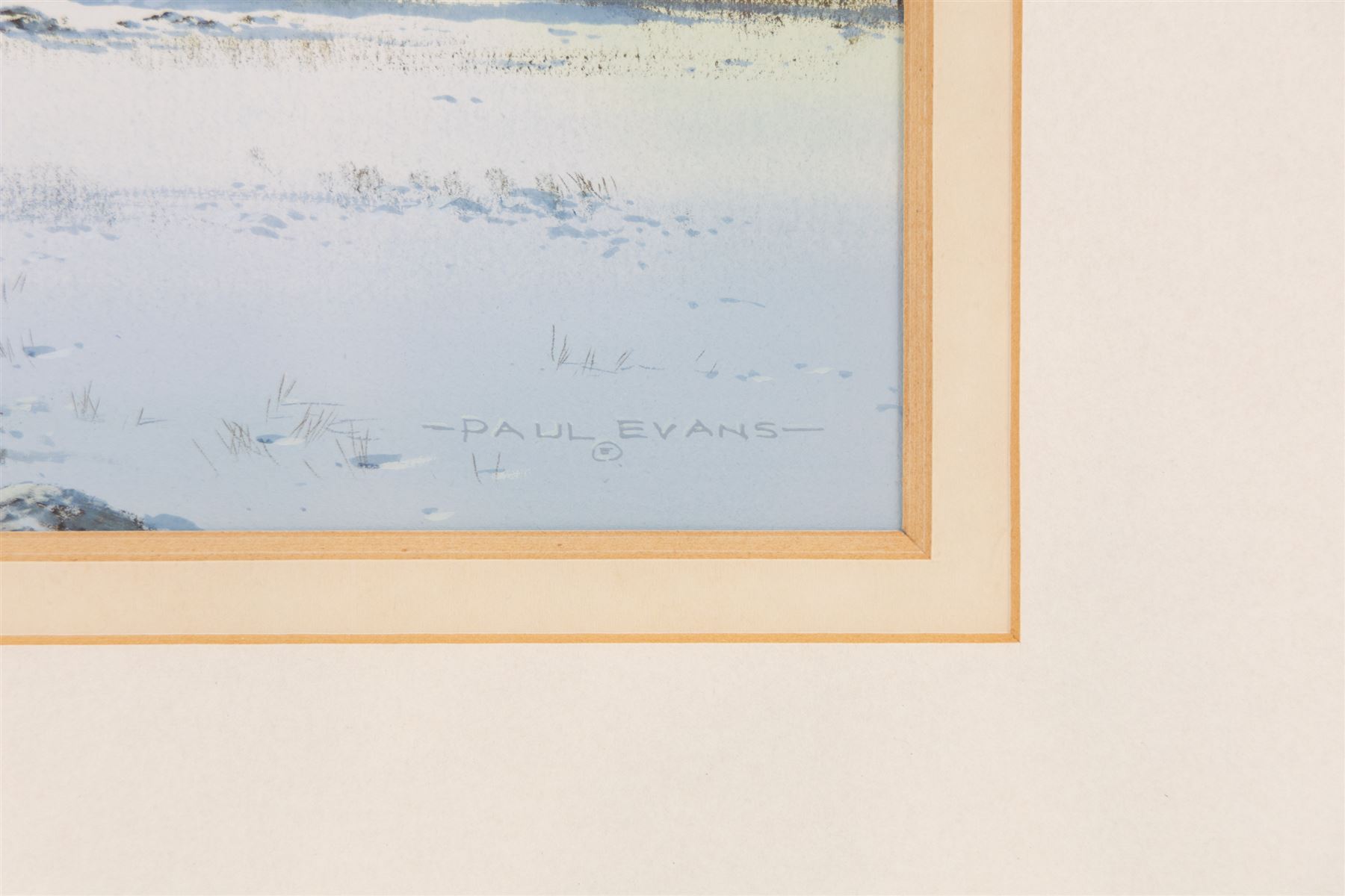 Paul Evans (British 1950-): 'Winter Light near Salehurst - East Sussex', gouache signed, titled verso 21cm x 27cm