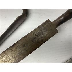 Early 19th century British Brown Bess musket rifle socket bayonet with zigzag fitting stamped D71 and triangular blade stamped 270 L55cm overall; and two other 19th century socket bayonets; no scabbards (3)