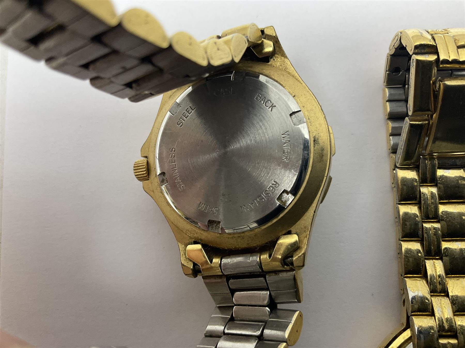 Two ladies Skagen wristwatches, to include 107SGSC and 107SGGD, both on stainless steel mesh straps, boxed, together with four other ladies wristwatches (6)