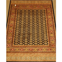 Persian Bokhara design blue ground rug carpet/wall hanging. 280cm x 200cm  