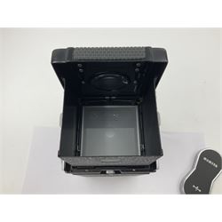 Mamiyaflex C3 TLR camera body, serial no. 215034, with 'Mamiya Sekor 1:2.8 f80mm' lens serial no. 765932