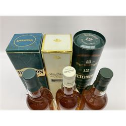 Knockdhu, 12 year old, single malt Scotch whisky, 70cl, 40% vol, Miltonduff, 12 year old, single malt Scotch whisky, 70cl, 43% vol and Deanston, 12 year old, single malt Scotch whisky, 70cl, 40% vol (3)