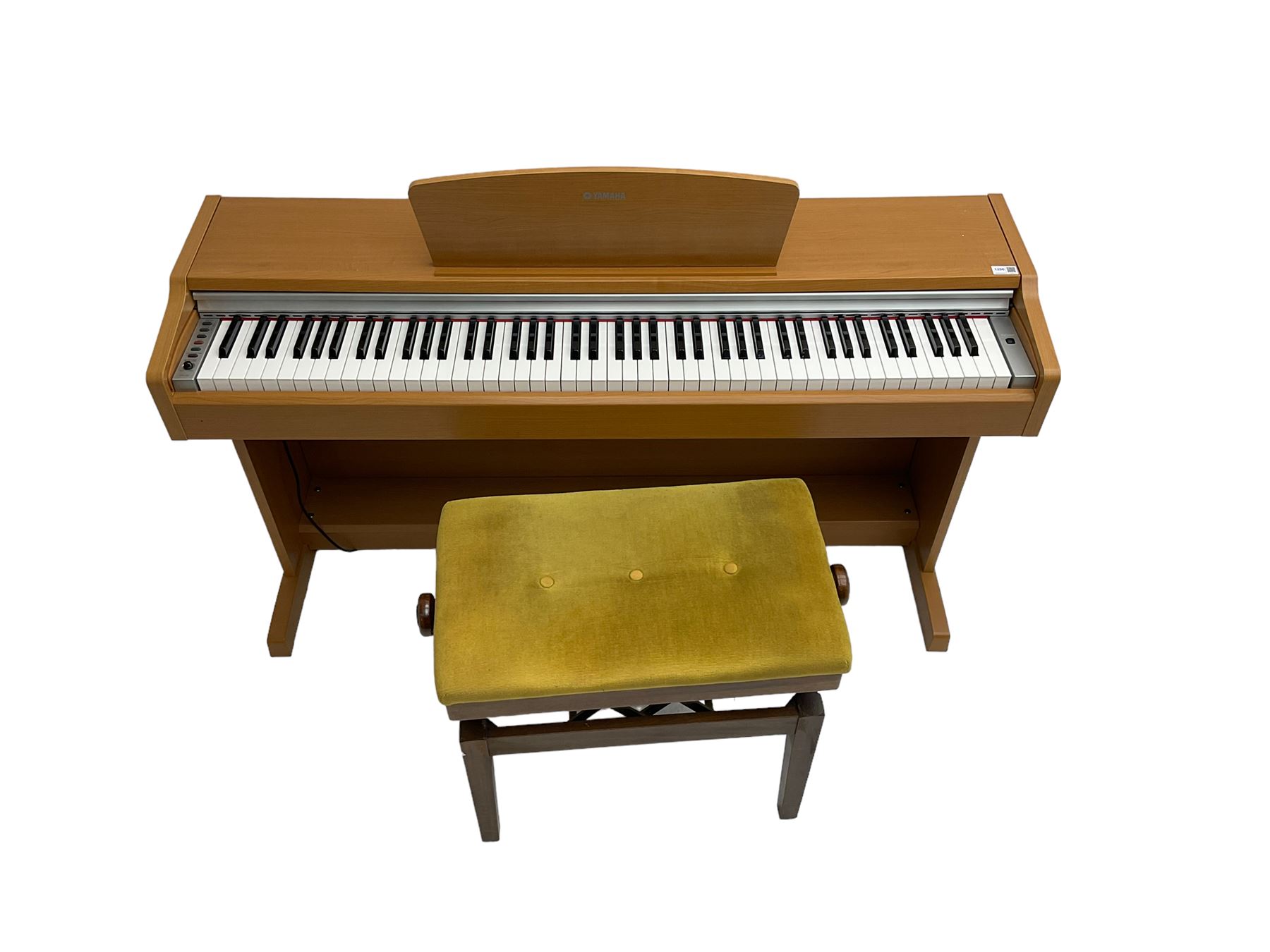 Yamaha YDP131 digital piano, in light wood case, with stool