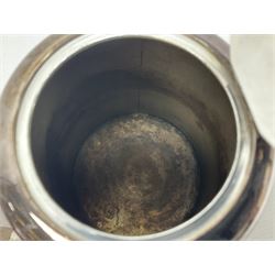 EPNS four piece tea service, comprising teapot, coffee pot, sugar bowl and milk jug