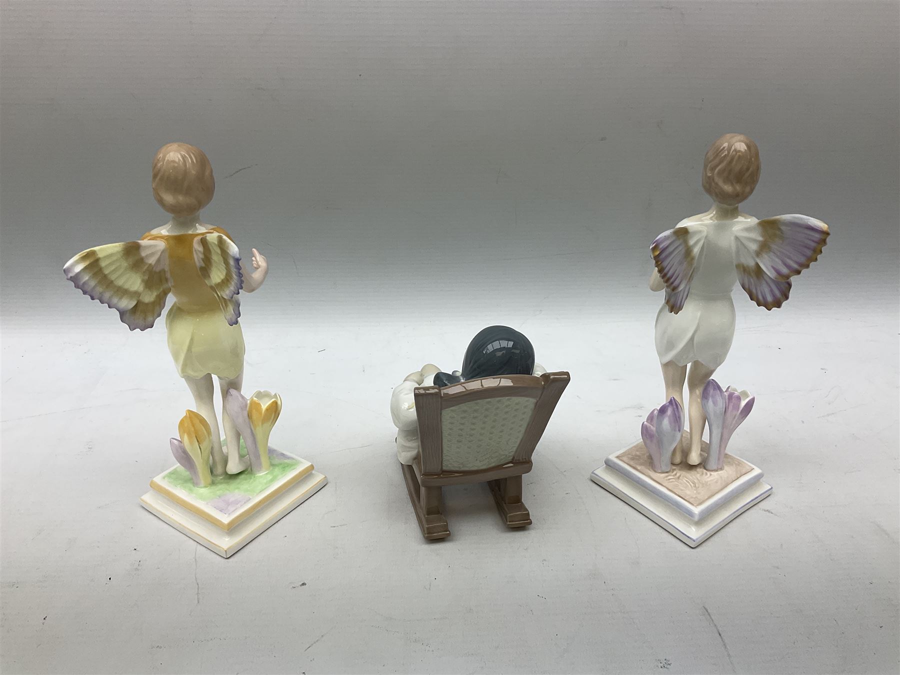 Lladro figure, Naptime no.5448, together with Villeroy & Boch figures