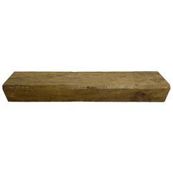 Mouseman - mid-20th century adzed oak lintel or mantle piece, directly from a house in the...