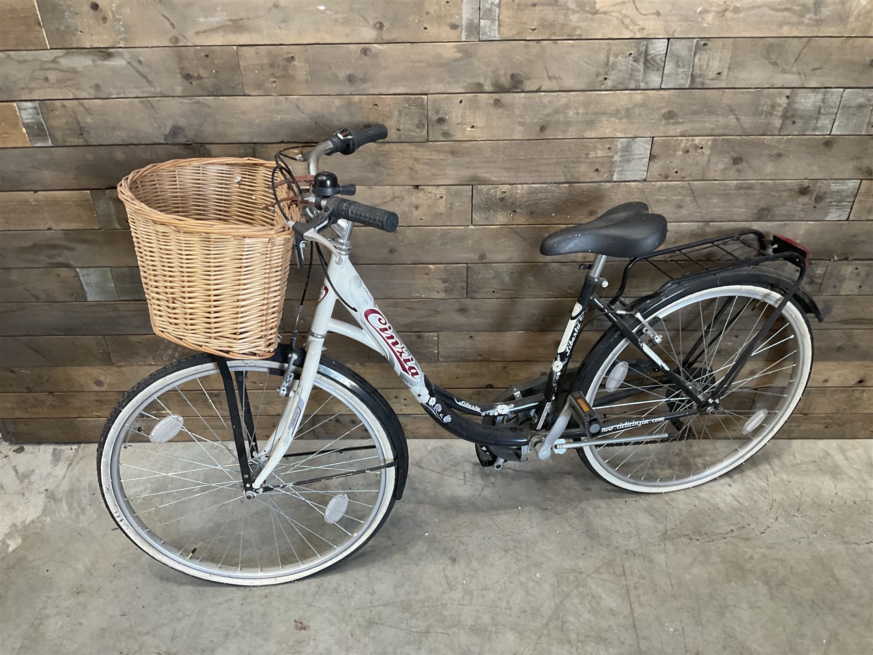 Cinzia Liberty ladies town bicycle, Vintage Elswick bicycle, and a child’s bike