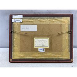 Joseph Richard Bagshawe (Staithes Group 1870-1909): Rowing Boats at Sea, charcoal sketch unsigned 8cm x 17cm 
Provenance: with Pybus Fine Arts, Whitby 2002, from one of the artist's sketchbooks, label verso