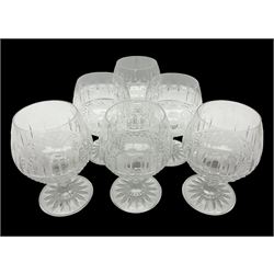 Set of six Waterford Colleen brandy glasses, H13cm