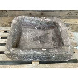 19th century rectangular stone trough 