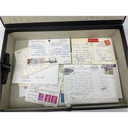 Great British and World Queen Victoria and later stamps, including QV penny black with red MX cancel, various penny reds, King George VI used high values to ten shillings, Australia, Austria, Belgium, Brazil, Cape of Good Hope, small number of Chinese stamps etc, first day covers and other similar items, in one box