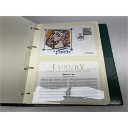 Stamps including first day covers relating to Diana Princess of Wales, small number of coin covers, Mercury 'Silk' covers, other first day covers many with printed address and special postmarks, Australia, Barbados, British Honduras, Germany, Jamaica and other World stamps, housed in albums, folders and loose, in one box