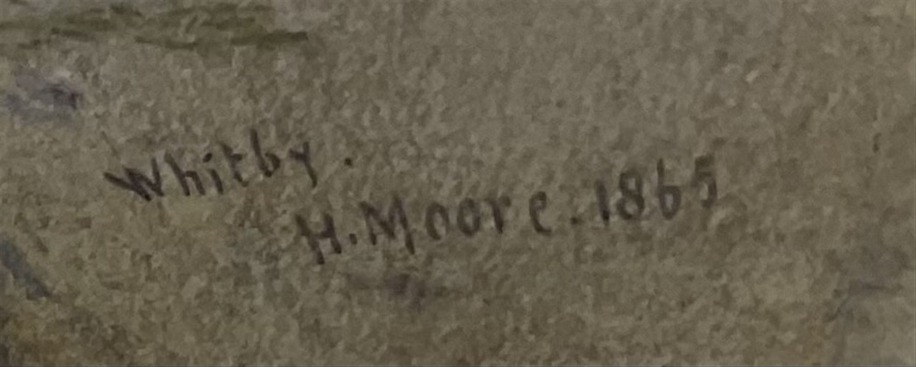 Henry Moore (British 1831-1895): 'Whitby', watercolour signed titled and dated 1865, 21cm x 34cm
Provenance: East Yorkshire private collection purchased the Jack Chenery Briggs collection of Fine Watercolours 22nd April 1999 Lot 92